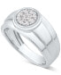 Фото #1 товара Men's Diamond Cluster Band (1/2 ct. t.w.) in 10k White Gold