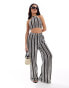 Extro & Vert halterneck crop top co-ord in mono