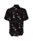 Men's Black Pink Floyd Pigs Animals Button-Down Shirt