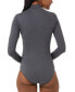 Фото #2 товара Women's Mock-Neck Long-Sleeve Bodysuit