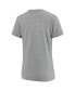 Women's Heathered Gray Texas Longhorns Vault Tri-Blend V-Neck T-shirt