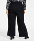 Фото #2 товара Trendy Plus Size High-Rise Wide-Leg Ponté-Knit Pants, Created for Macy's