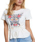 Women's Garden Glow Cotton Lace-Up Corset T-Shirt