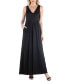 Фото #1 товара Women's Sleeveless V-Neck Maxi Dress with Pocket Detail