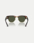 Фото #4 товара Ray-Ban Clubmaster mega sunglasses with green lens in tortoise on gold