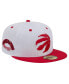 Фото #1 товара Men's White/Red Toronto Raptors Throwback 2Tone 59FIFTY Fitted Hat