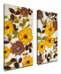 'Yellow Florals' 2 Piece Canvas Wall Art Set, 24x24"