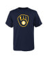 Фото #1 товара Футболка для малышей OuterStuff Футболка Milwaukee Brewers Navy с логотипом команды