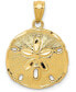 ფოტო #1 პროდუქტის Sand Dollar Charm Pendant in 14k Yellow Gold