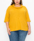 ფოტო #1 პროდუქტის Plus Size Baby Thermal Cowl Neck Side Ruched Top