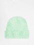 The North Face Logo patch cuffed beanie in green tie dye