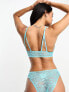 Фото #2 товара ASOS DESIGN Alexis lace soft bra with picot trim in turquoise