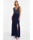 Фото #1 товара Plus Size Chiffon Embellished Wrap Split Evening Dress