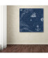 Фото #3 товара Jean Plout 'Nautical Blues 4' Canvas Art - 18" x 18" x 2"