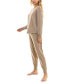 ფოტო #3 პროდუქტის Women's Cloud Dancer 2-Pc. Cable-Knit Pajamas Set