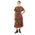 SUPERDRY Printed Tiered Short Sleeve Midi Dress