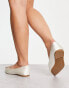 Фото #2 товара ASOS DESIGN Wide Fit Lola faux pearl embellished pointed ballet flats in ivory satin