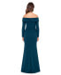 ფოტო #2 პროდუქტის Women's Off-The-Shoulder Scuba Crepe Dress