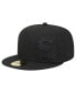 Фото #1 товара Men's Black Chicago White Sox Satin Peek 59FIFTY Fitted Hat