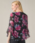 Women's Floral-Print Ruffle-Sleeve Blouse