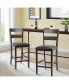 Фото #2 товара 2-Pieces Bar Stools Counter Height Chairs w/ PU Leather Seat
