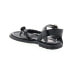 A.S.98 Tarron A84001-101 Womens Black Leather Strap Sandals Shoes 6