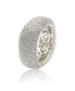 Suzy Levian Sterling Silver Cubic Zirconia Square Pave Eternity Ring