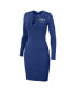 Фото #3 товара Women's Blue Tampa Bay Lightning Lace-Up Dress