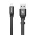 Фото #2 товара Płaski kabel przewód USB Iphone Lightning z uchwytem 2A 23CM czarny