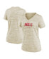 ფოტო #2 პროდუქტის Women's Cream Los Angeles Angels City Connect Velocity Practice Performance V-Neck T-shirt