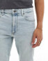 River Island tapered jeans in light blue wash