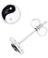 ფოტო #1 პროდუქტის Yin Yang Stud Earrings in Sterling Silver or 14k Gold over Sterling Silver