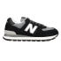 Фото #1 товара New Balance 574 Lace Up Mens Black Sneakers Casual Shoes ML574DZB