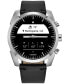 ფოტო #7 პროდუქტის Men's CZ Smart Hybrid Sport Black Leather Strap Smart Watch 43mm