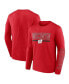 Фото #1 товара Men's Red Wisconsin Badgers Big and Tall Two-Hit Graphic Long Sleeve T-shirt
