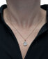 Фото #2 товара Wrapped diamond Clover 18" Pendant Necklace (1/10 ct. t.w.) in 10k Gold, Created for Macy's