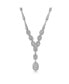 ფოტო #1 პროდუქტის Sterling Silver Cubic Zirconia White Gold Plated Majestic Necklace