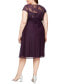 Фото #2 товара Plus Size Embellished Cap-Sleeve Dress