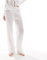 Фото #6 товара Esmee beach drawstring textured sheer trouser co-ord in white