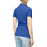 Page & Tuttle Solid Jersey Short Sleeve Polo Shirt Womens Blue Casual P39919-OLM