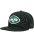 Фото #1 товара Men's Black New York Jets Geo 59FIFTY Fitted Hat