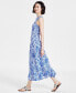 ფოტო #3 პროდუქტის Women's Fountain Floral-Print Maxi Skirt