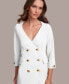 Women's 3/4-Sleeve Double-Breasted Blazer Dress