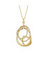 Фото #1 товара 14k Gold Plated with Cubic Zirconia Free Form Love Knot Pendant Necklace