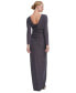 Фото #2 товара Women's Shimmer Asymmetric-Neck Side-Ruched Gown