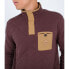 HURLEY Middleton Quilted Snap half zip fleece