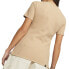 Puma Her Slim Logo Crew Neck Short Sleeve T-Shirt Womens Beige Casual Tops 67406
