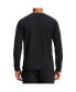 ფოტო #4 პროდუქტის Men's Black Wordmark Long Sleeve T-shirt