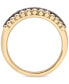 ფოტო #4 პროდუქტის Black Diamond Bead Edge Ring (1 ct. t.w.) in 14k Gold, Created for Macy's