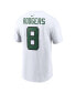 Men's Aaron Rodgers White New York Jets Player Name and Number T-shirt